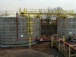 This full proof and long term system was applied to both tanks in this oil bund in Middlesbrough.